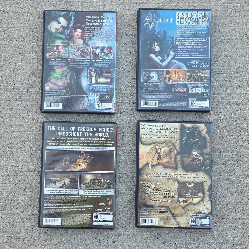 SONY PLAYSTATION LOT of 4 Video Games